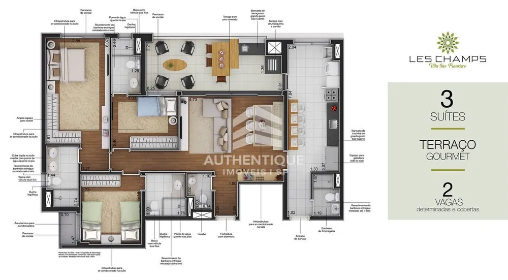 Apartamento, 3 quartos, 116 m² - Foto 3