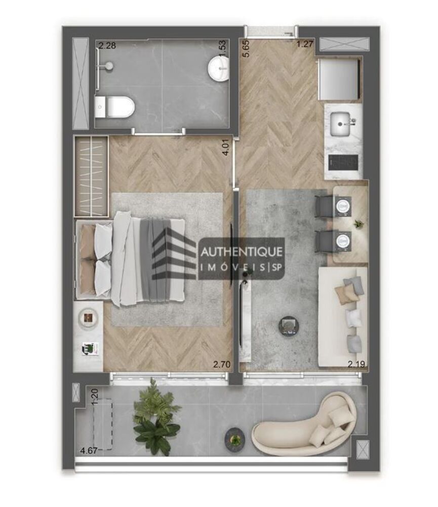 Apartamento, 1 quarto, 37 m² - Foto 5