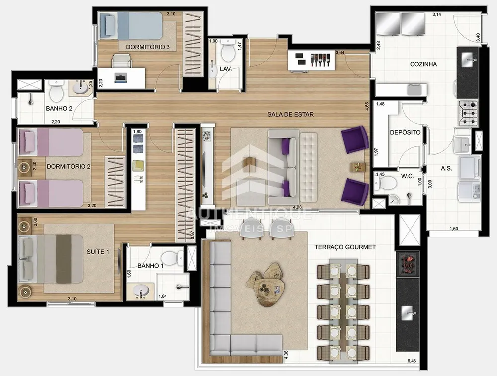 Apartamento, 3 quartos, 149 m² - Foto 10