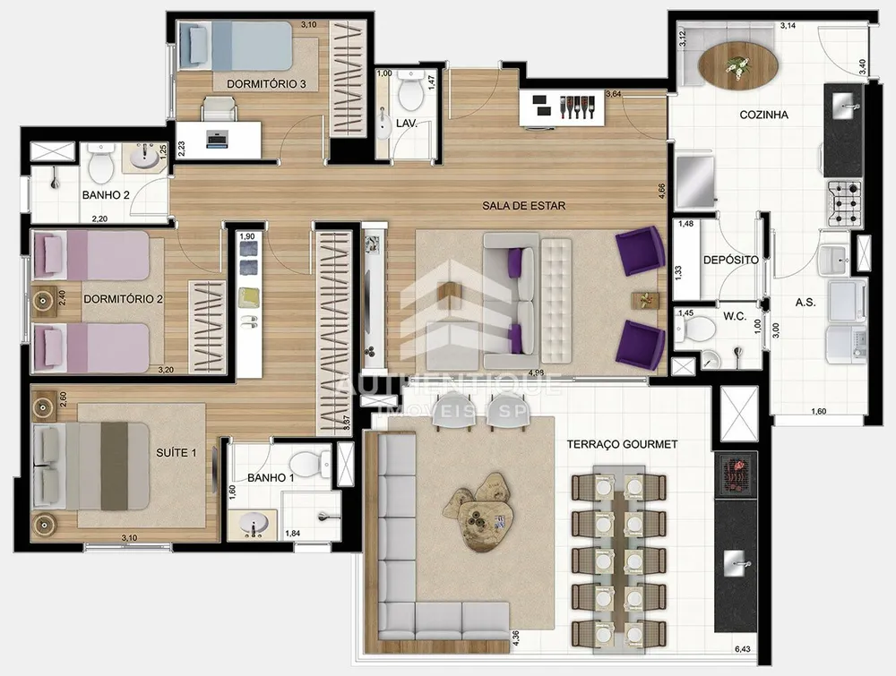 Apartamento, 3 quartos, 149 m² - Foto 11