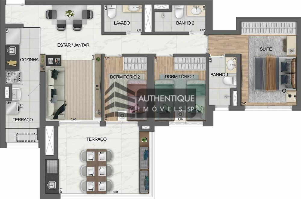 Apartamento, 3 quartos, 91 m² - Foto 4