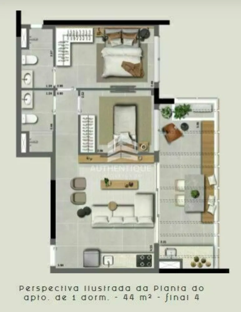 Cobertura, 1 quarto, 97 m² - Foto 6