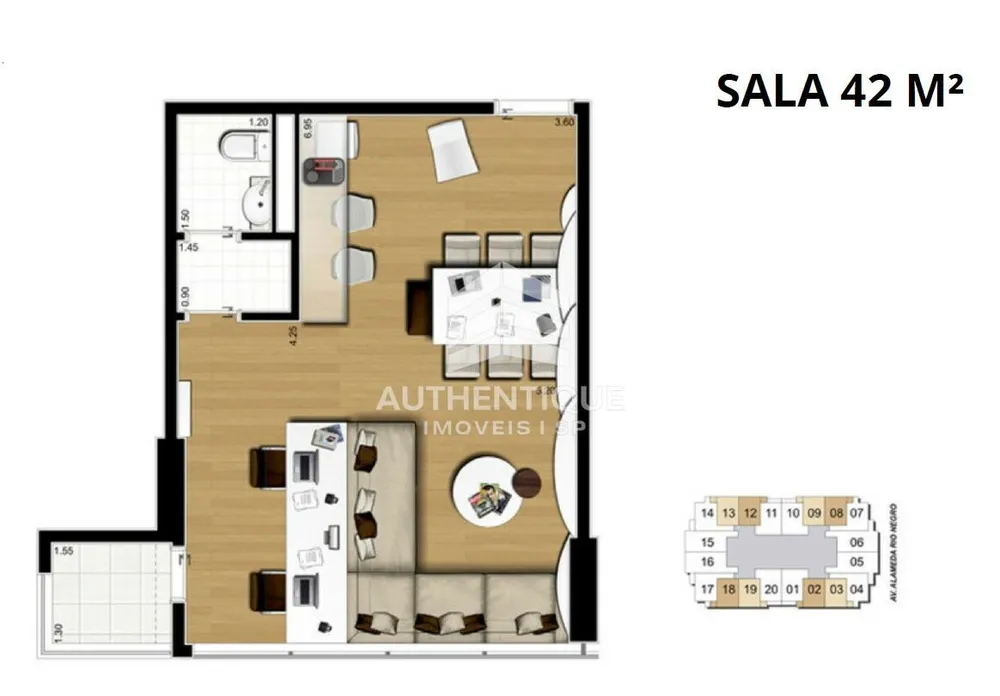 Sala-Conjunto, 42 m² - Foto 16