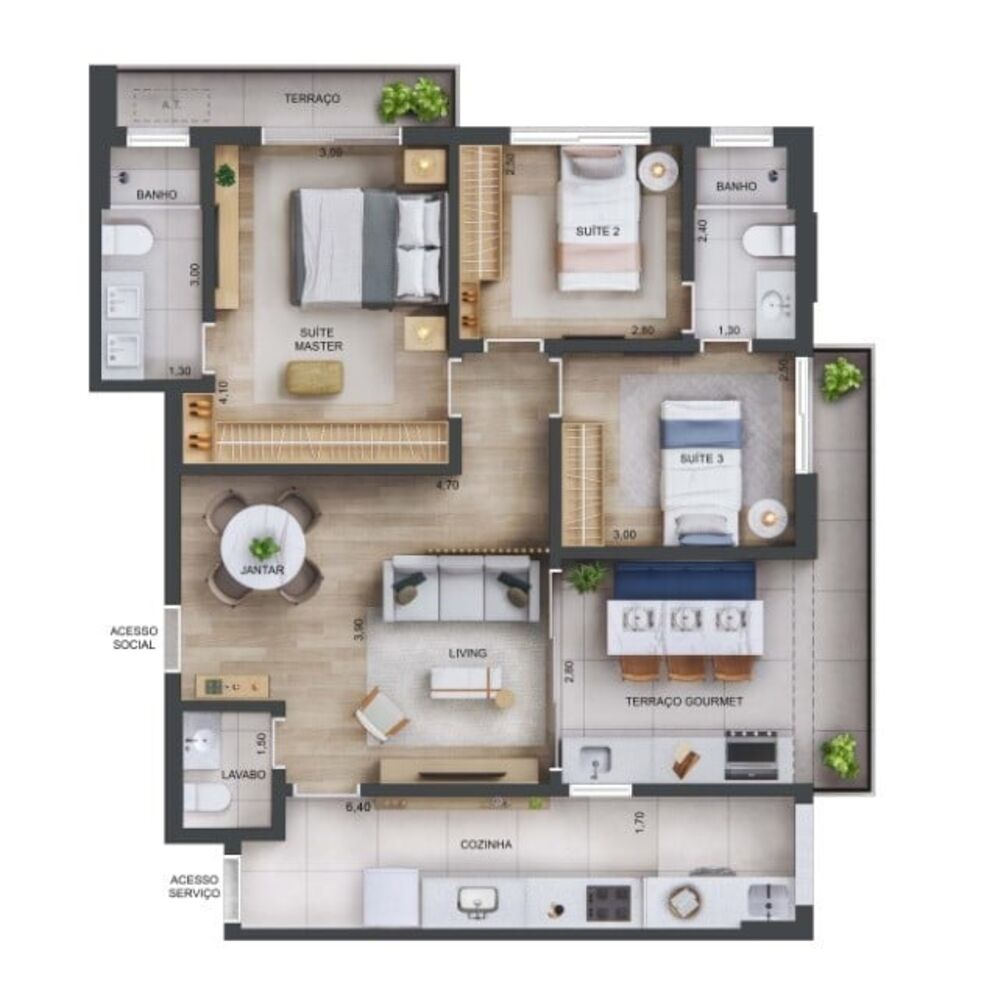 Apartamento, 3 quartos, 96 m² - Foto 12
