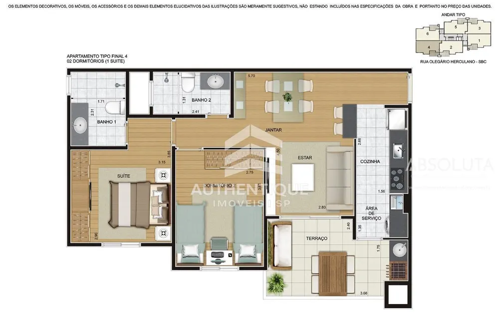 Apartamento, 2 quartos, 70 m² - Foto 6
