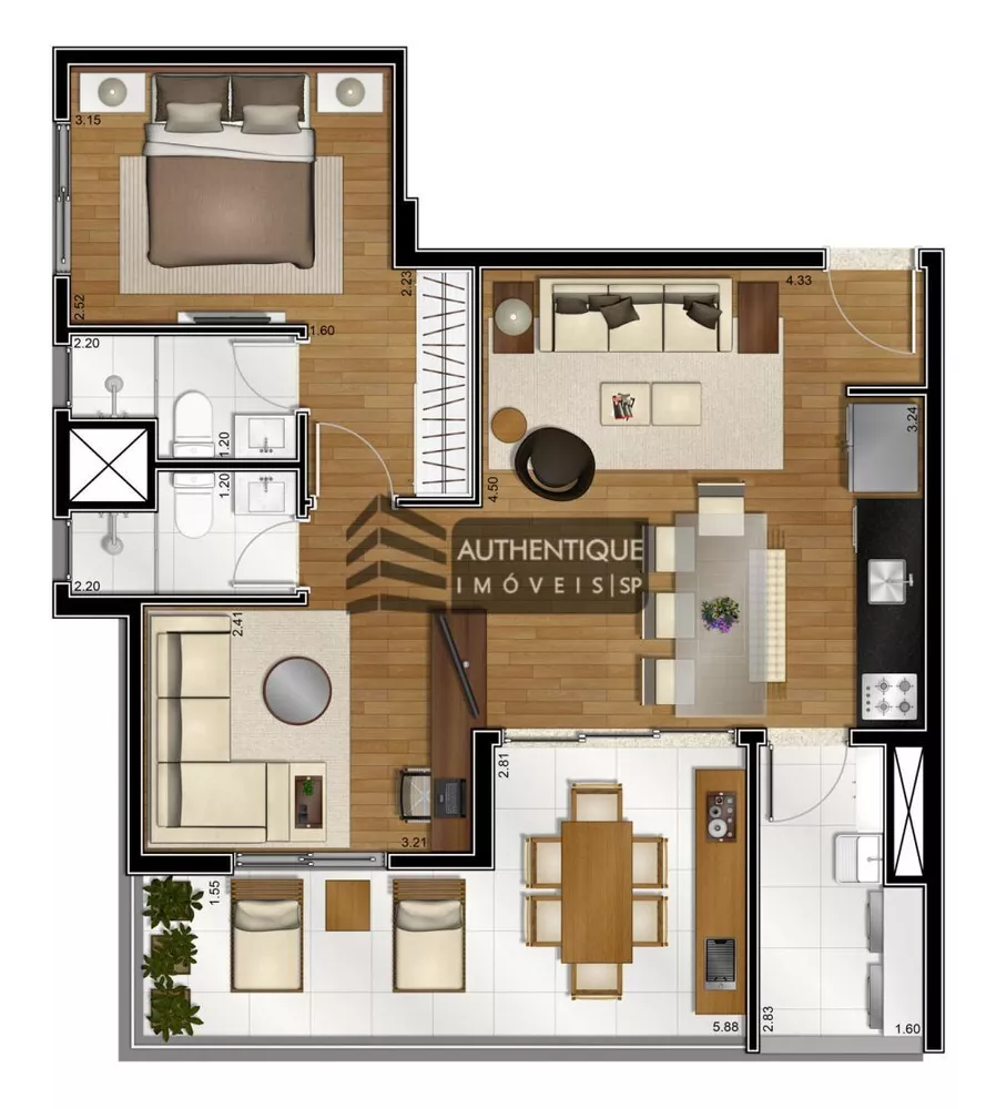 Apartamento, 2 quartos, 72 m² - Foto 1