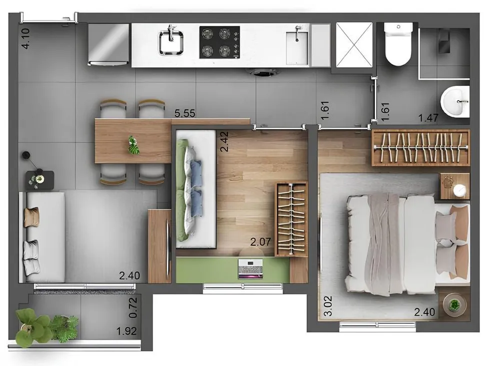 Apartamento, 2 quartos, 39 m² - Foto 14