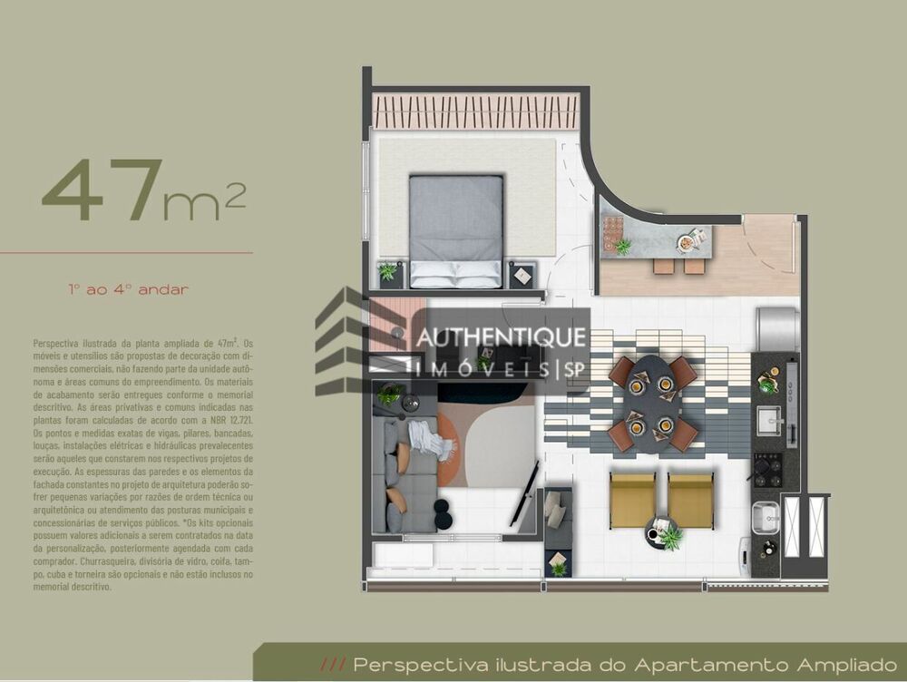 Apartamento, 2 quartos, 47 m² - Foto 2