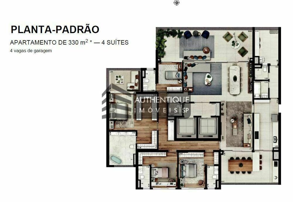 Apartamento, 4 quartos, 218 m² - Foto 3