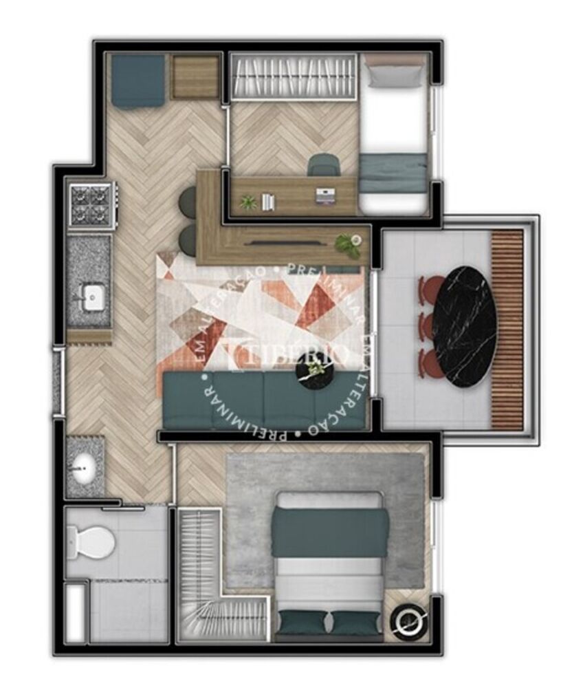 Apartamento à venda com 2 quartos, 39m² - Foto 7