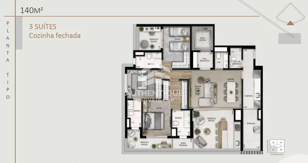 Apartamento, 3 quartos, 141 m² - Foto 11