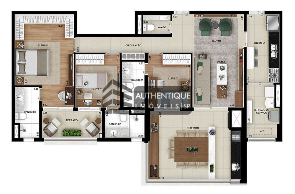 Apartamento, 3 quartos, 159 m² - Foto 22