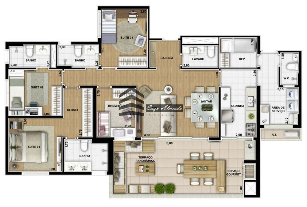 Apartamento, 4 quartos, 138 m² - Foto 3