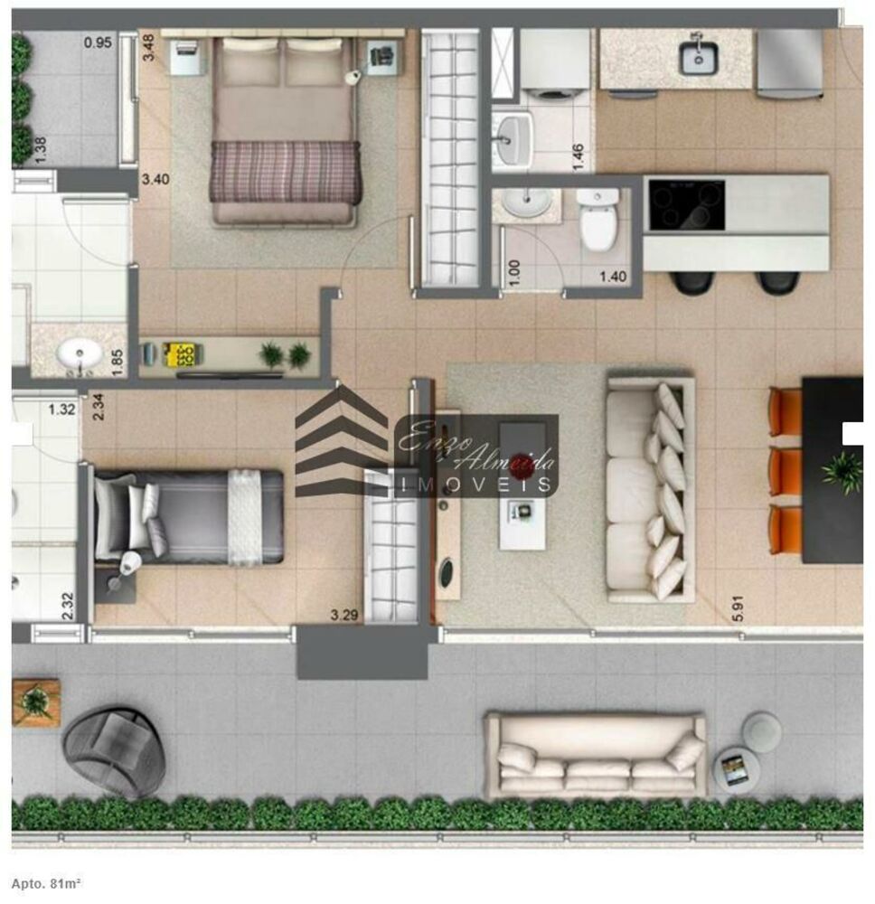 Apartamento, 2 quartos, 81 m² - Foto 4