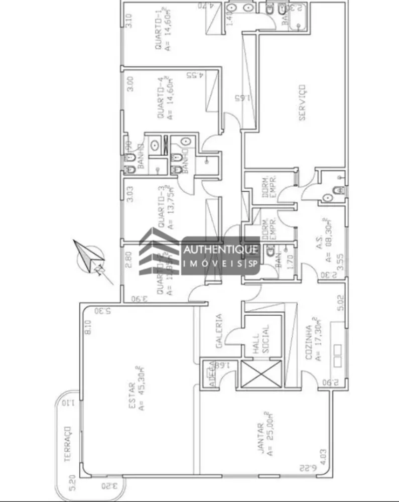 Apartamento à venda com 3 quartos, 245m² - Foto 4