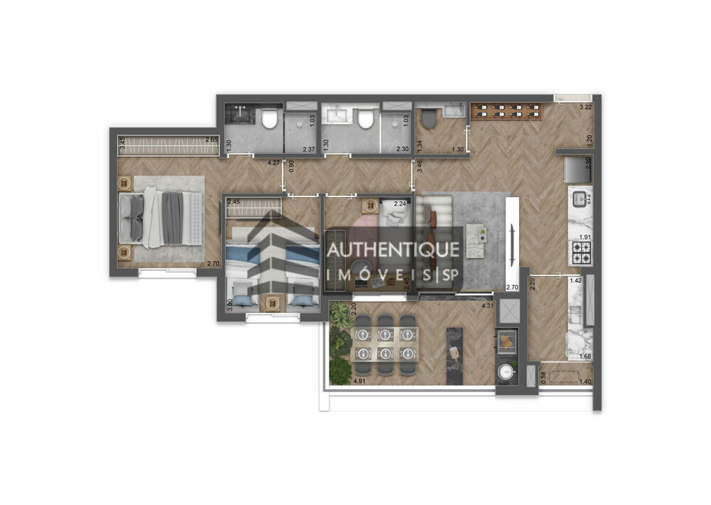 Apartamento, 3 quartos, 81 m² - Foto 2