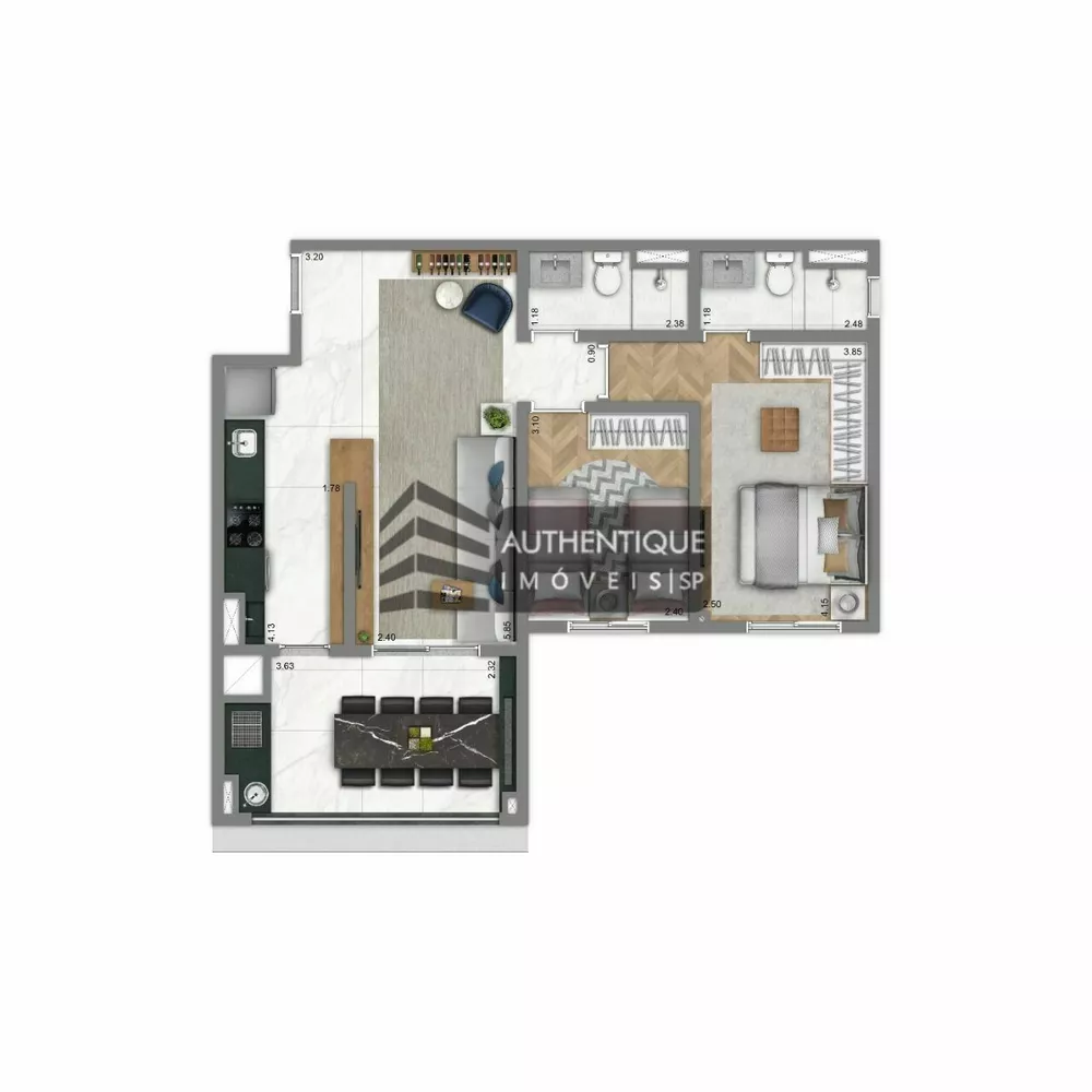 Apartamento, 3 quartos, 80 m² - Foto 1