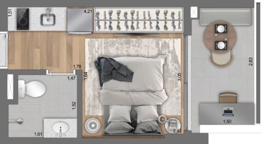 Apartamento, 1 quarto, 21 m² - Foto 17