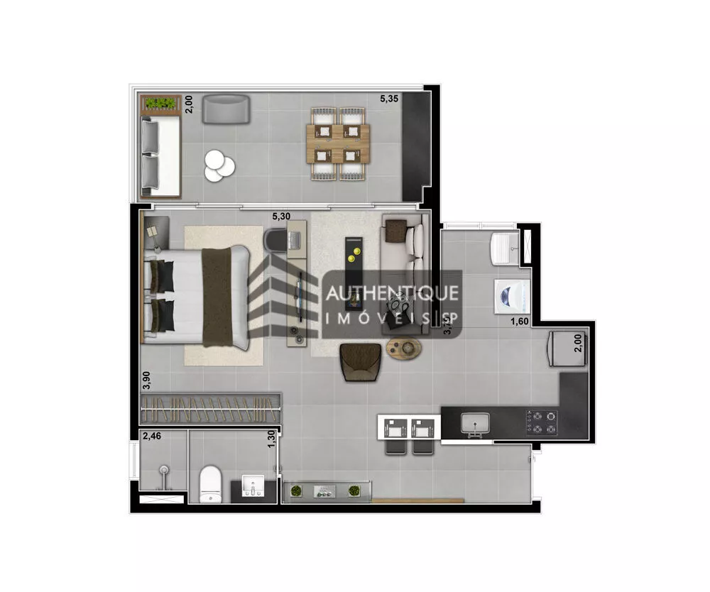 Apartamento, 1 quarto, 55 m² - Foto 16