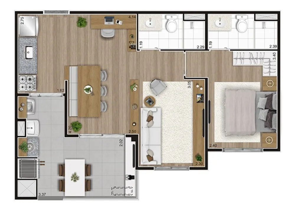 Apartamento, 2 quartos, 57 m² - Foto 10