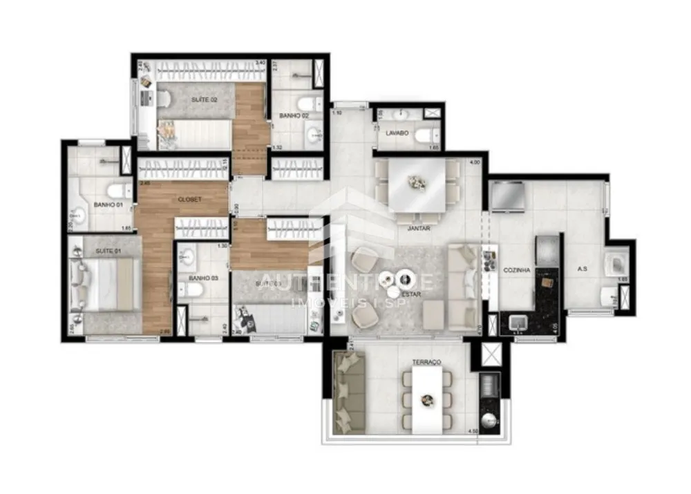 Apartamento, 3 quartos, 103 m² - Foto 8