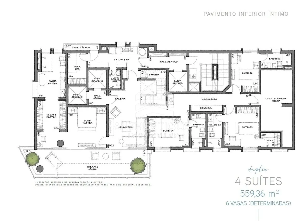 Cobertura, 4 quartos, 559 m² - Foto 9