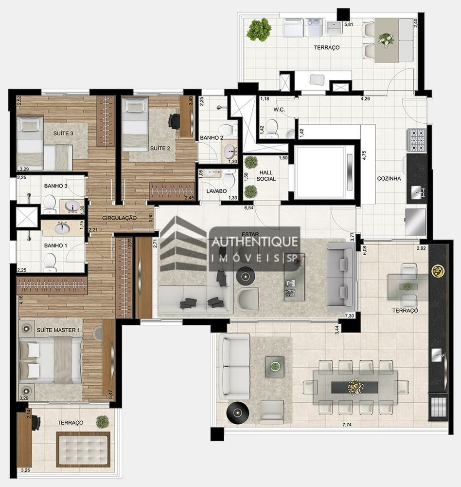 Apartamento, 4 quartos, 172 m² - Foto 4