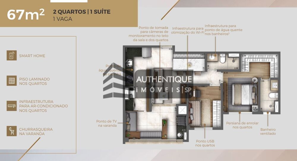 Apartamento, 2 quartos, 67 m² - Foto 13
