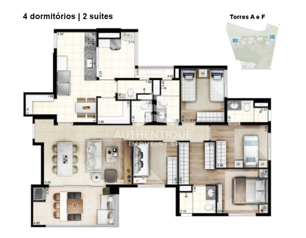 Apartamento, 4 quartos, 127 m² - Foto 4