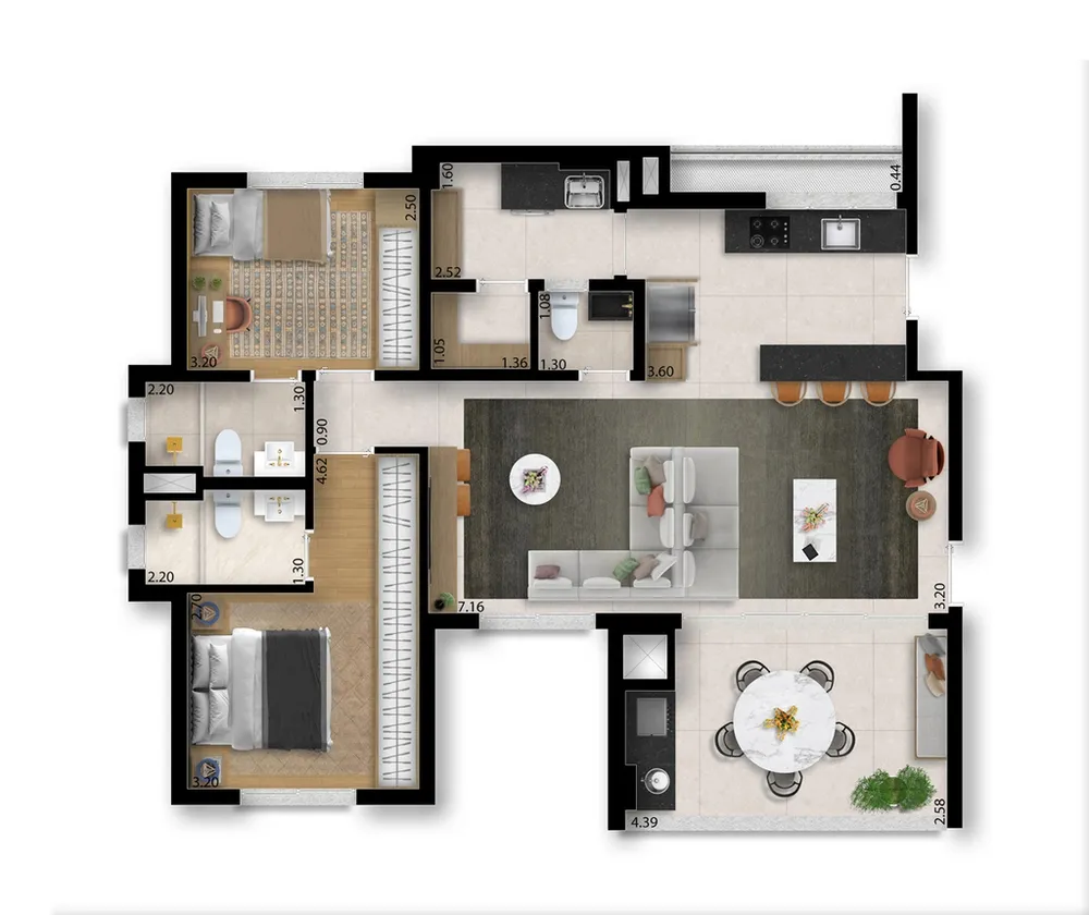 Apartamento, 3 quartos, 156 m² - Foto 1