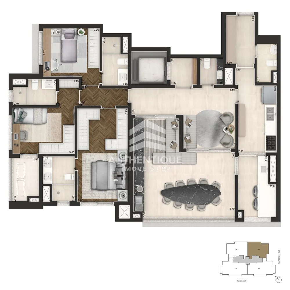 Apartamento, 3 quartos, 249 m² - Foto 9