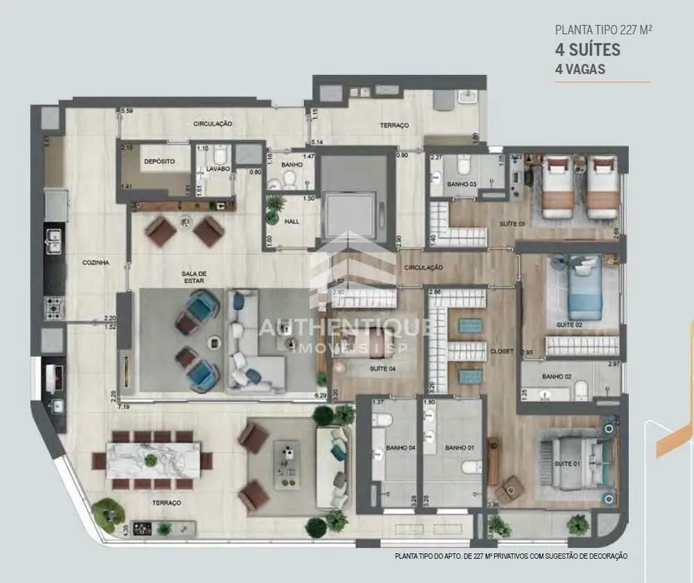 Apartamento, 4 quartos, 227 m² - Foto 14