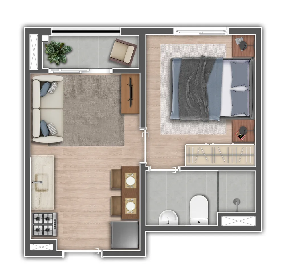 Apartamento, 2 quartos, 48 m² - Foto 12
