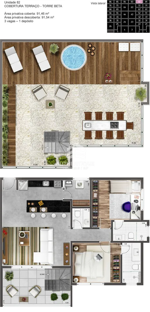 Cobertura, 2 quartos, 183 m² - Foto 12