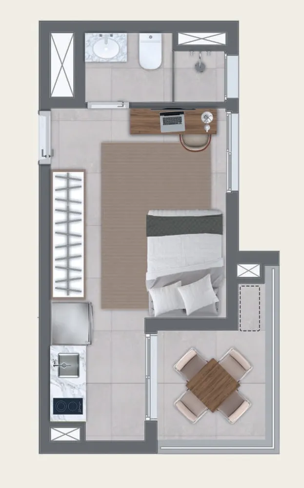 Apartamento, 1 quarto, 25 m² - Foto 10