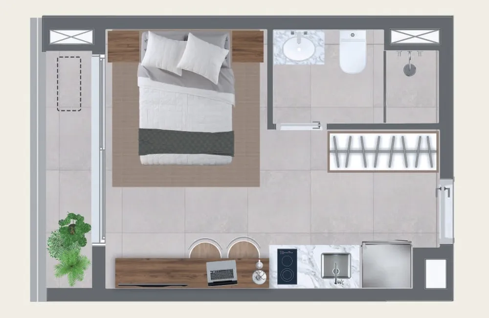Apartamento, 1 quarto, 25 m² - Foto 9
