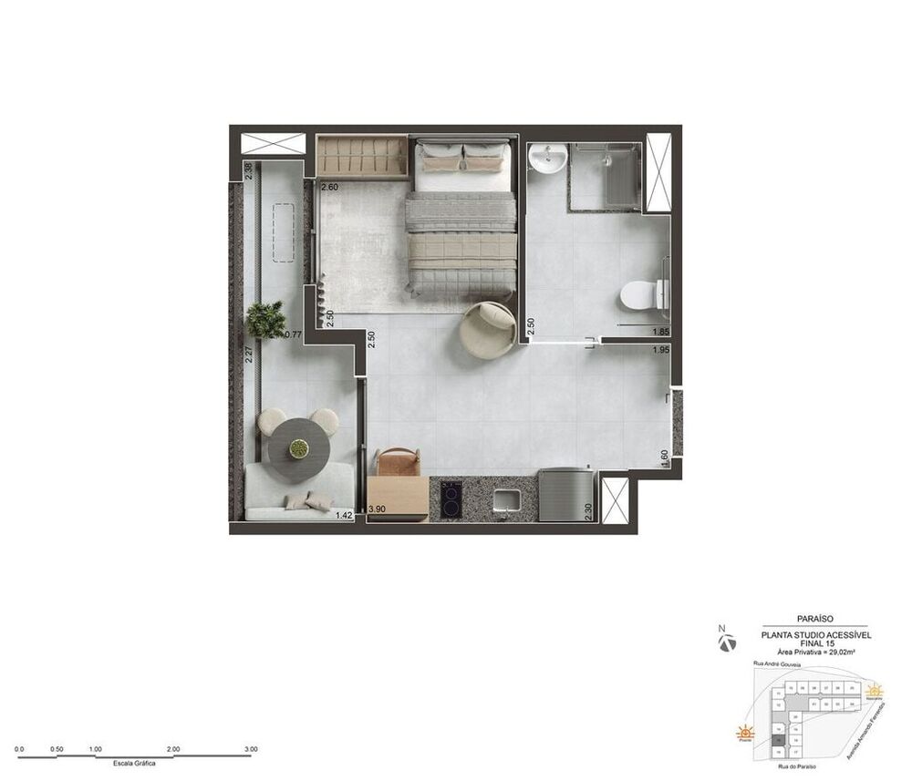 Apartamento, 1 quarto, 78 m² - Foto 2