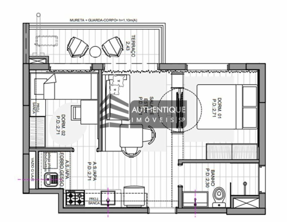Apartamento, 2 quartos, 39 m² - Foto 2