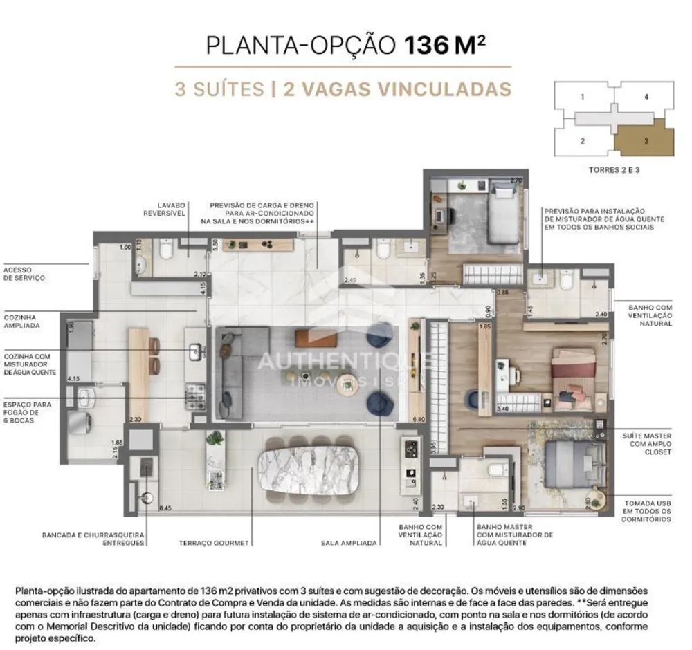 Apartamento, 3 quartos, 136 m² - Foto 8