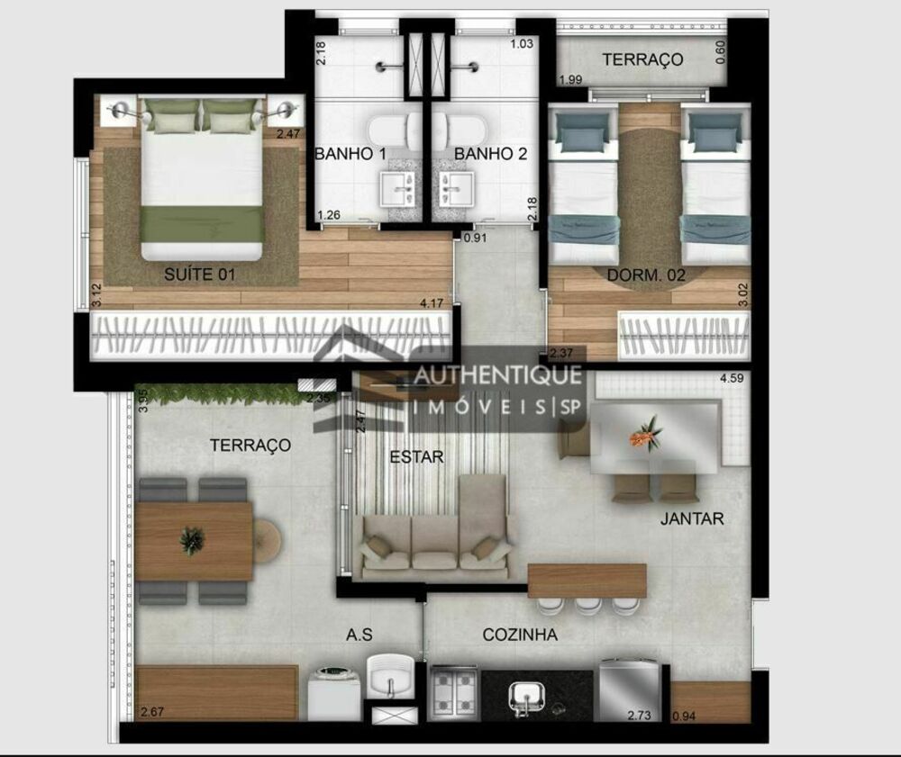 Apartamento, 3 quartos, 98 m² - Foto 9