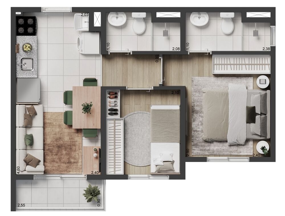 Apartamento, 2 quartos, 41 m² - Foto 34