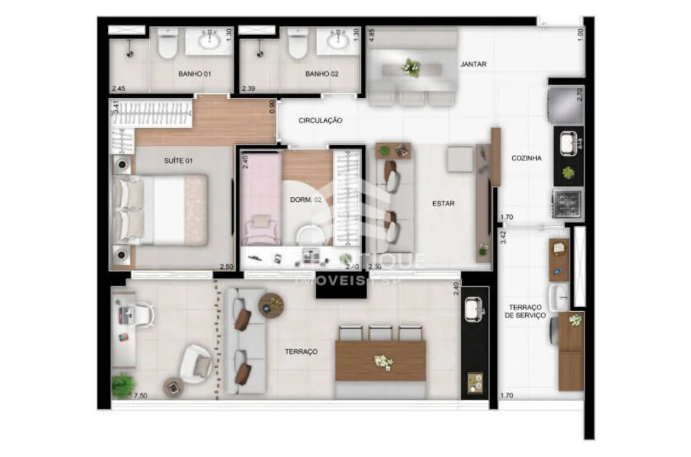 Apartamento, 2 quartos, 75 m² - Foto 13