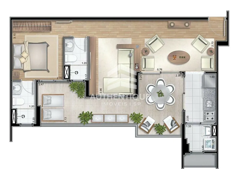 Apartamento, 2 quartos, 69 m² - Foto 1