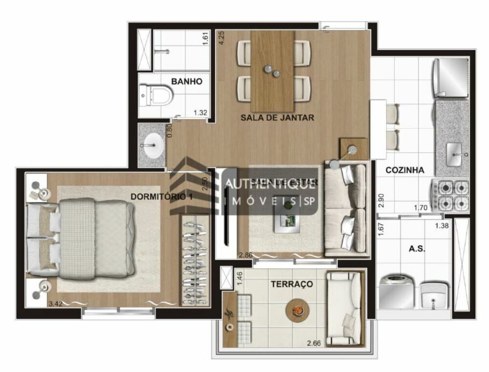 Apartamento, 1 quarto, 42 m² - Foto 44