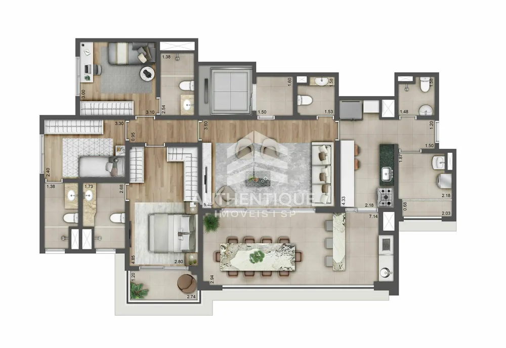 Apartamento, 3 quartos, 155 m² - Foto 14