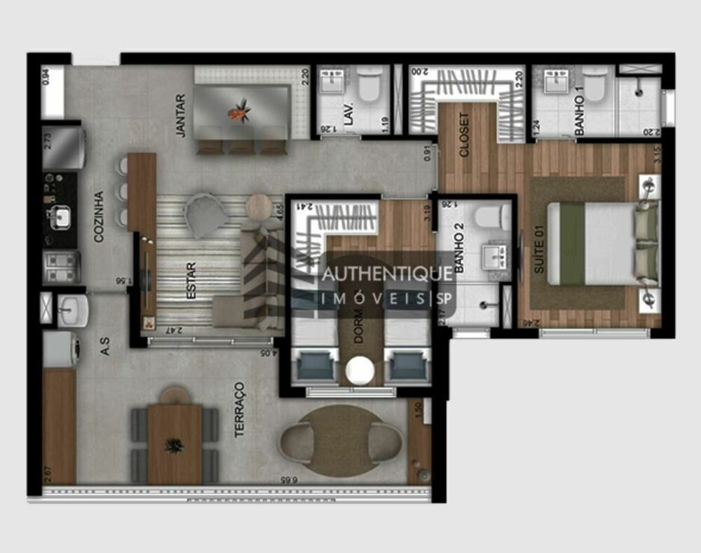 Apartamento à venda com 2 quartos, 71m² - Foto 7