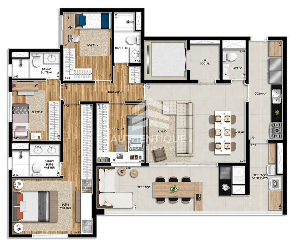 Apartamento, 3 quartos, 107 m² - Foto 9
