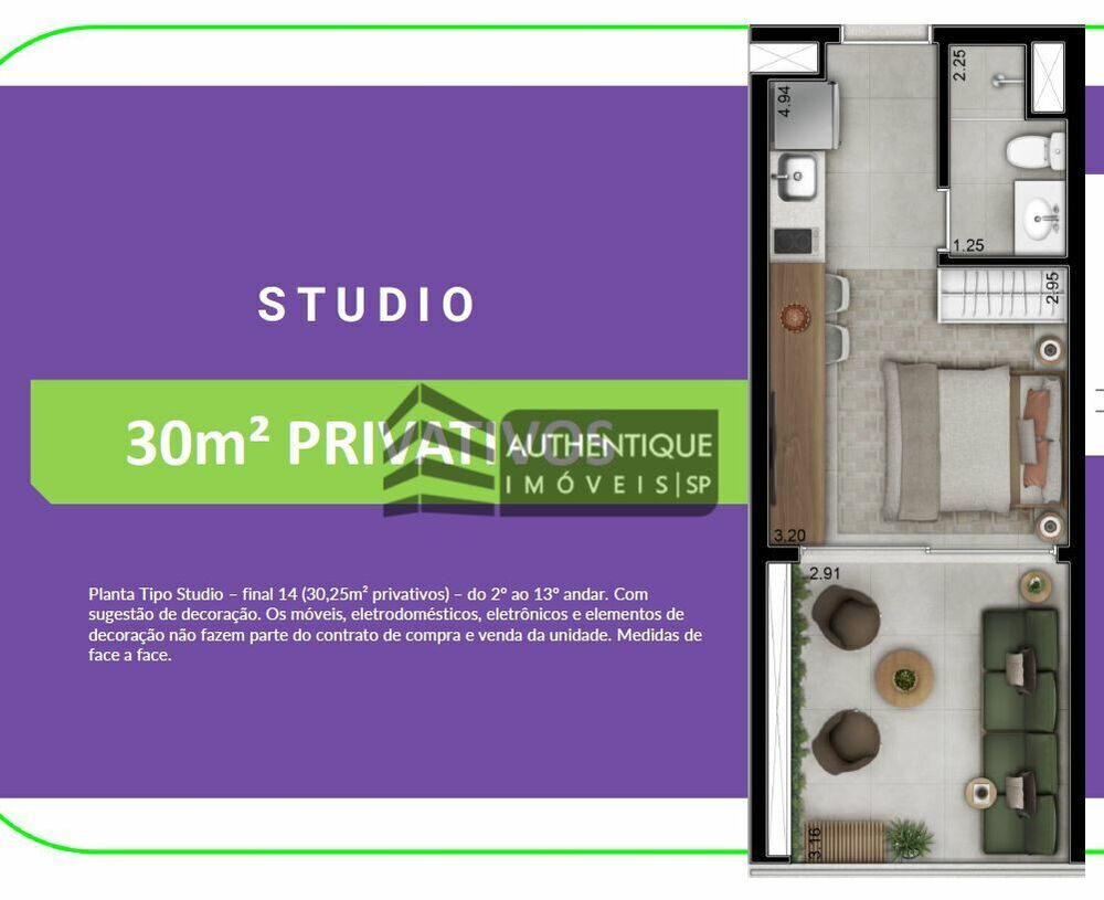 Apartamento, 1 quarto, 26 m² - Foto 2