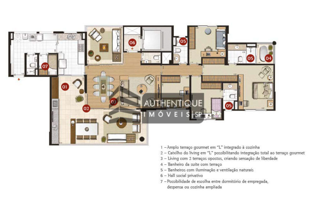 Apartamento, 3 quartos, 198 m² - Foto 1