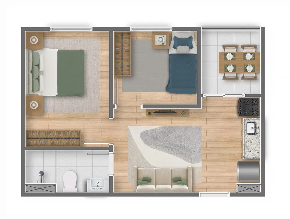 Apartamento, 2 quartos, 33 m² - Foto 3